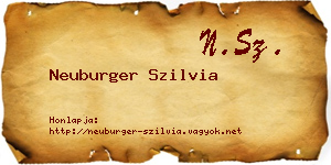 Neuburger Szilvia névjegykártya