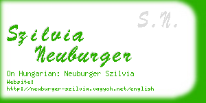 szilvia neuburger business card